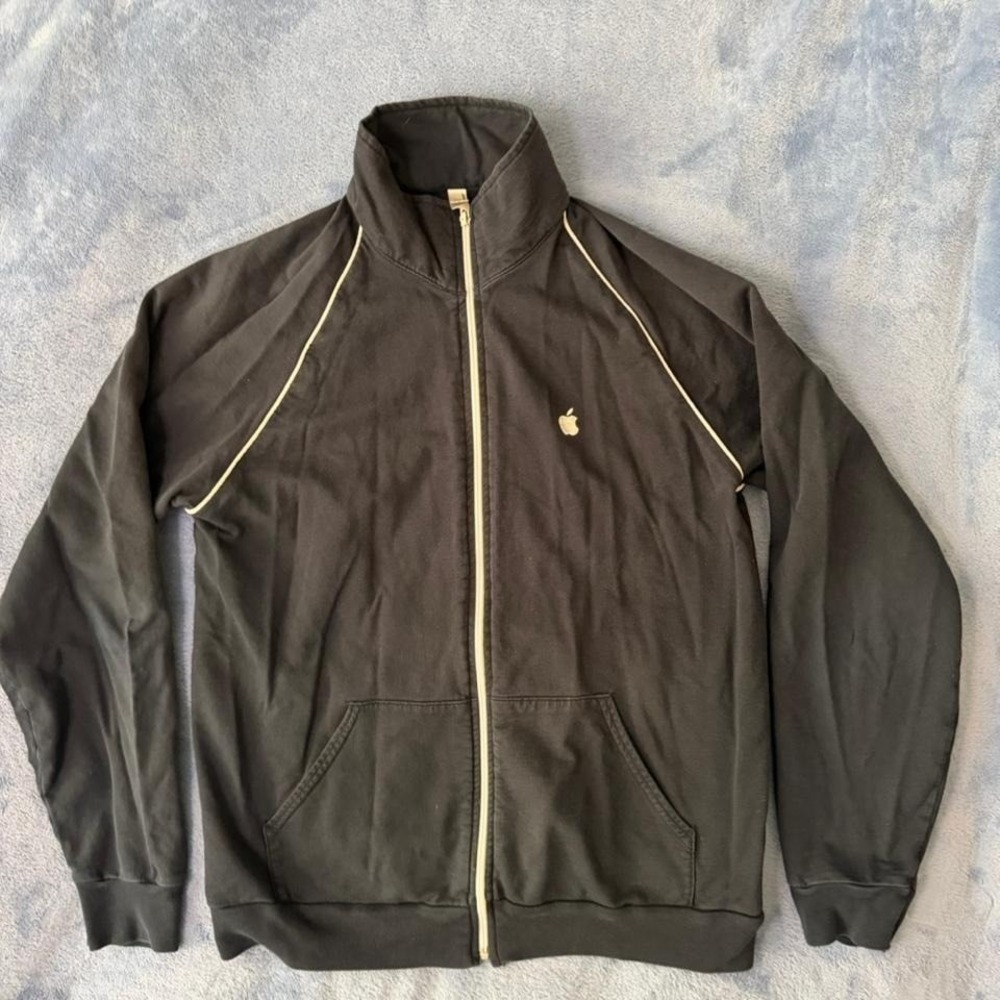 vintage black Apple track jacket men size‎ L